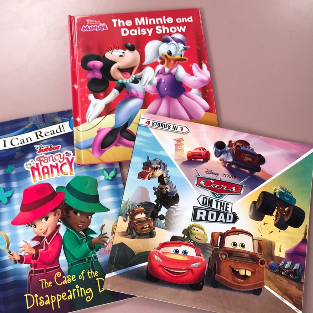 Books- 3 Disney- Cars on the Road, The Minnie & Daisy Show and Fancy Nancy-